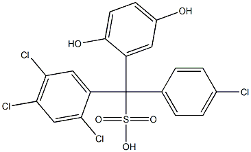 (4-Chlorophenyl)(2,4,5-trichlorophenyl)(2,5-dihydroxyphenyl)methanesulfonic acid Struktur