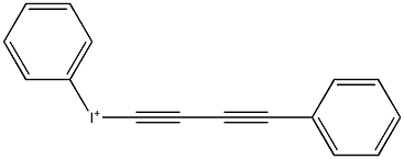 Phenyl(4-phenyl-1,3-butadiynyl)iodonium Struktur