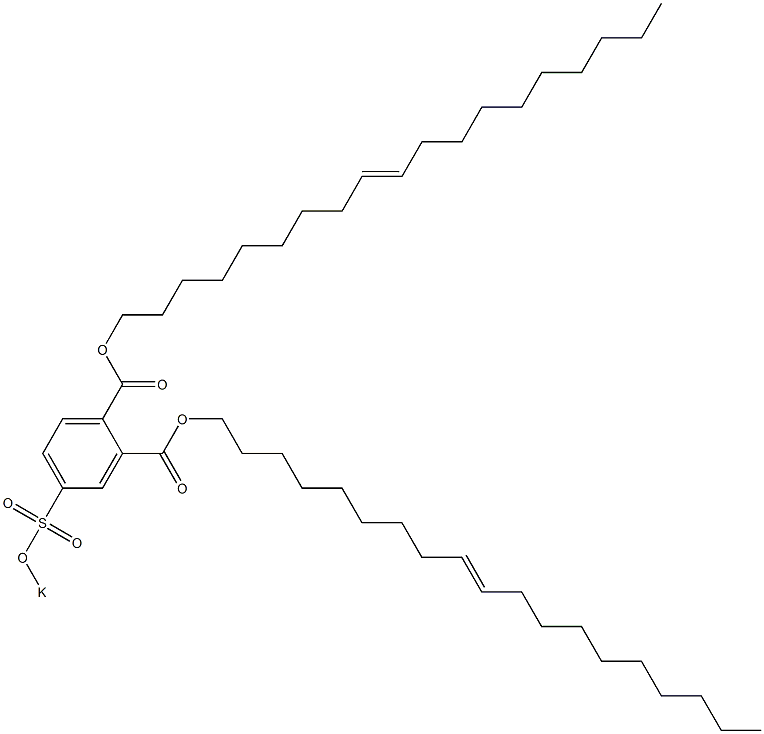 4-(Potassiosulfo)phthalic acid di(9-nonadecenyl) ester Struktur