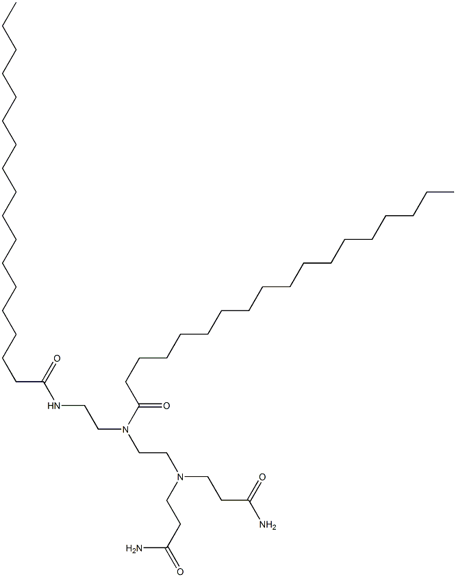 N-[2-[Bis(3-amino-3-oxopropyl)amino]ethyl]-N-[2-[(1-oxooctadecyl)amino]ethyl]octadecanamide Struktur