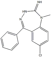 7-Chloro-5-phenyl-1-methyl-1H-1,3,4-benzotriazepin-2(3H)-imine Struktur