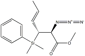 (2S,3R,4E)-2-Azido-3-(dimethylphenylsilyl)-4-hexenoic acid methyl ester Struktur