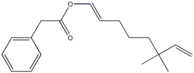 Phenylacetic acid 6,6-dimethyl-1,7-octadienyl ester Struktur