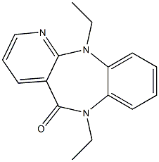 6,11-Dihydro-6,11-diethyl-5H-pyrido[2,3-b][1,5]benzodiazepin-5-one Struktur