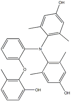 N,N-Bis(4-hydroxy-2,6-dimethylphenyl)-2-(2-hydroxy-6-methylphenoxy)benzenamine Struktur