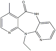 5,11-Dihydro-11-ethyl-7-methyl-6H-dipyrido[3,2-b:2',3'-e][1,4]diazepin-6-one Struktur