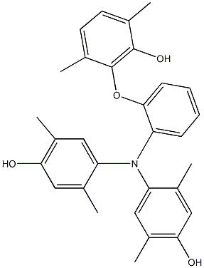 N,N-Bis(4-hydroxy-2,5-dimethylphenyl)-2-(6-hydroxy-2,5-dimethylphenoxy)benzenamine Struktur