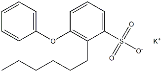 2-Hexyl-3-phenoxybenzenesulfonic acid potassium salt Struktur