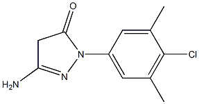 3-Amino-1-(4-chloro-3,5-dimethylphenyl)-5(4H)-pyrazolone Struktur