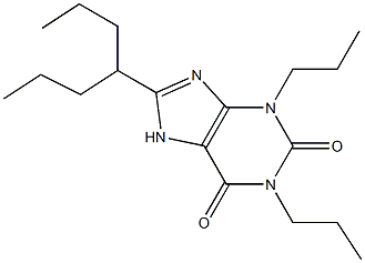 1,3-Dipropyl-8-(1-propylbutyl)xanthine Struktur