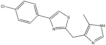 4-(4-Chlorophenyl)-2-(5-methyl-1H-imidazol-4-ylmethyl)thiazole Struktur