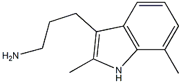 3-(3-Aminopropyl)-2,7-dimethyl-1H-indole Struktur