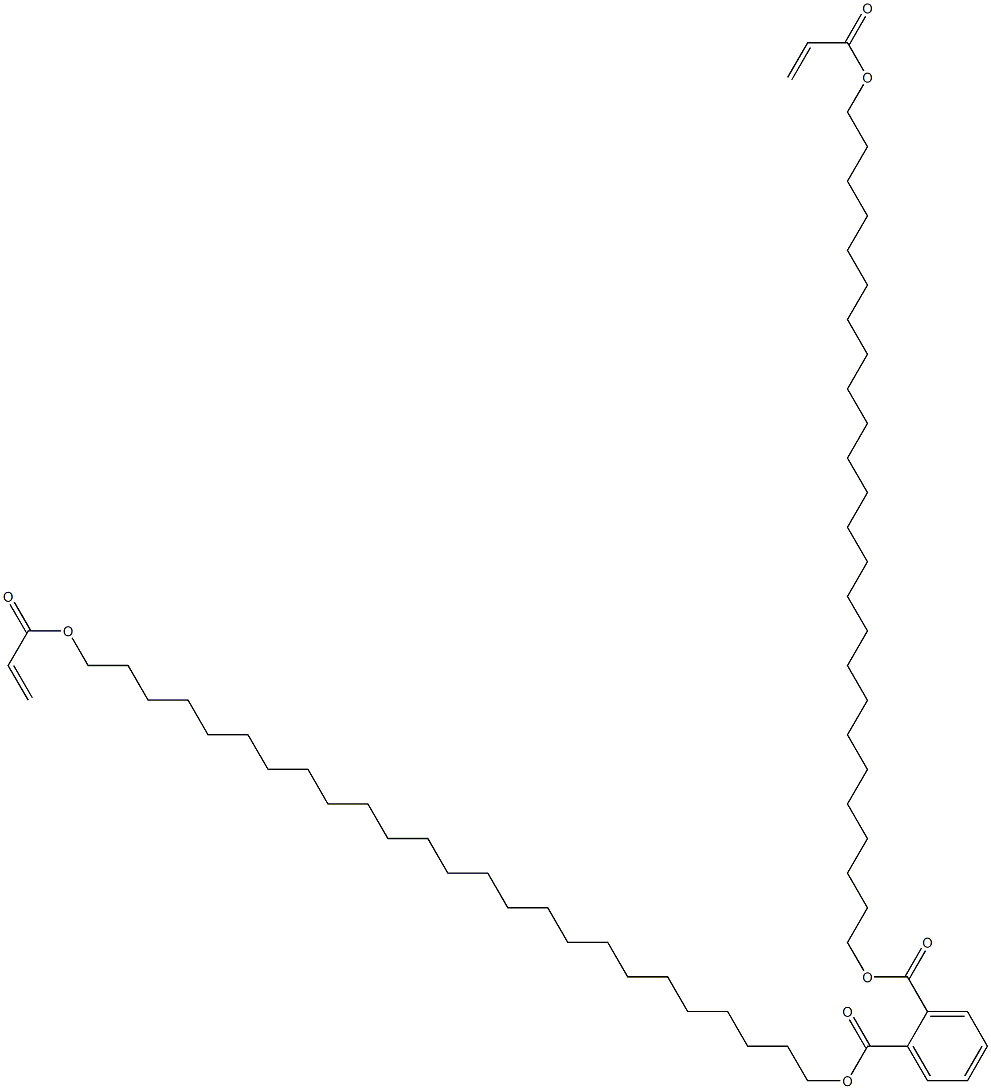 Phthalic acid bis(25-acryloyloxypentacosyl) ester Struktur