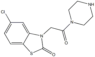 3-[2-(1-Piperazinyl)-2-oxoethyl]-5-chlorobenzothiazole-2(3H)-one Struktur