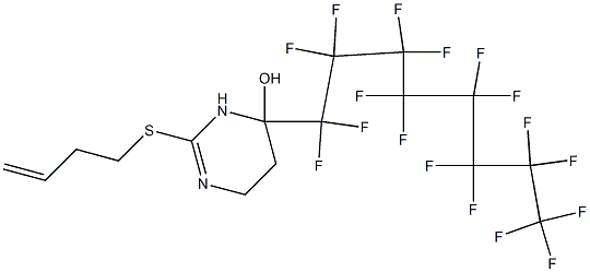 2-(3-Butenylthio)-4-(heptadecafluorooctyl)-3,4,5,6-tetrahydropyrimidin-4-ol Struktur