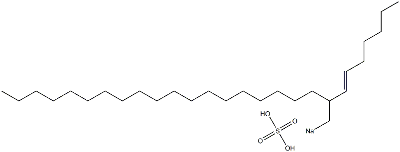 Sulfuric acid 2-(1-heptenyl)henicosyl=sodium ester salt Struktur