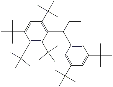 1-(2,3,4,6-Tetra-tert-butylphenyl)-1-(3,5-di-tert-butylphenyl)propane Struktur