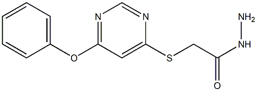 2-(6-Phenoxypyrimidin-4-ylthio)acetohydrazide Struktur