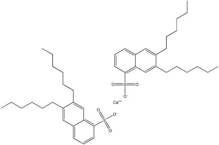 Bis(6,7-dihexyl-1-naphthalenesulfonic acid)calcium salt Struktur