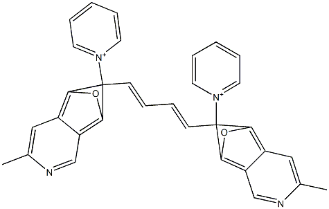 1,1'-[1,3-Butadiene-1,4-diylbis[(5-methyl-2,6-benzoxazolediyl)methylene]]bispyridinium Struktur