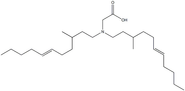 N,N-Bis(3-methyl-6-undecenyl)aminoacetic acid Struktur