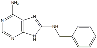 6-Amino-8-benzylamino-9H-purine Struktur