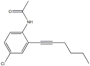 N-[4-Chloro-2-(1-hexynyl)phenyl]acetamide Struktur