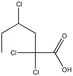 2,2,4-Trichlorohexanoic acid Struktur