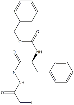 1-[N-(Benzyloxycarbonyl)-L-phenylalanyl]-1-methyl-2-(iodoacetyl)hydrazine Struktur