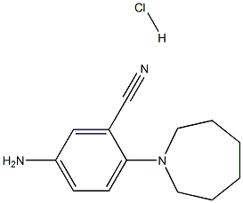 5-amino-2-azepan-1-ylbenzonitrile hydrochloride Struktur