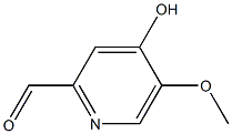 4-Hydroxy-5-methoxy-2-pyridinecarbaldehyde Struktur