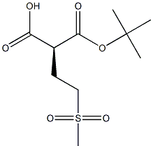 (S)-2-(tert-butoxycarbonyl)-4-(methylsulfonyl)butanoic acid Struktur