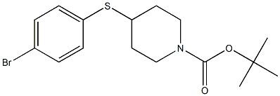 4-(4-Bromo-phenylsulfanyl)-piperidine-1-carboxylic acid tert-butyl ester Struktur