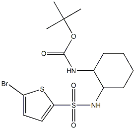 [2-(5-Bromo-thiophene-2-sulfonylamino)-cyclohexyl]-carbamic acid tert-butyl ester Struktur