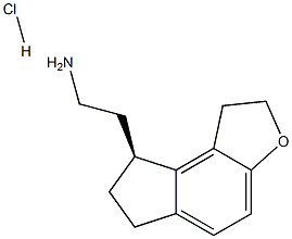 (S)-2-(2,6,7,8-tetrahydro-1H-indeno[5,4-b]furan-8-yl)ethanamine hydrochloride Struktur