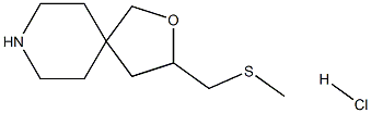 3-((methylthio)methyl)-2-oxa-8-azaspiro[4.5]decane hydrochloride Struktur