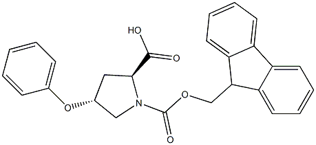 (2S,4R)-Fmoc-4-phenoxy-pyrrolidine-2-carboxylic acid Struktur