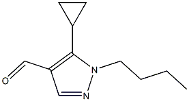 1-Butyl-5-cyclopropyl-1H-pyrazole-4-carbaldehyde Struktur