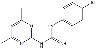 N-(4-Bromophenyl)-N'-(4,6-dimethylpyrimidin-2-yl)-guanidine Struktur