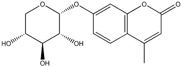 4-Methylumbelliferyl a-D-xylopyranoside Struktur