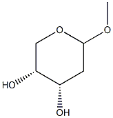 Methyl 2-deoxy-D-arabinopyranoside Struktur