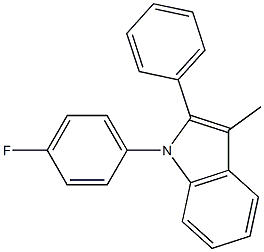 1-(4-fluorophenyl)-3-methyl-2-phenylindole Struktur