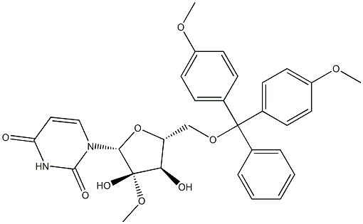 5'-O-(4,4'-dimethoxytrityl)-2'-methoxyuridine Struktur