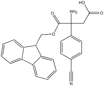 Fmoc-(RS)-3-Amino-3-(4-cyanophenyl)-propionic acid Struktur