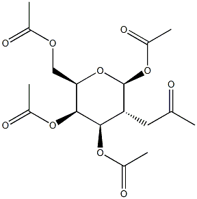 2-Acetonyl-1,3,4,6-tetra-O-acetyl-2-deoxy-b-D-galactopyranoside Struktur