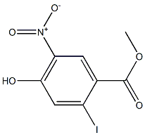 4-Hydroxy-2-iodo-5-nitro-benzoic acid methyl ester Struktur