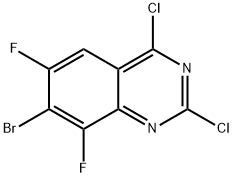 7-bromo-2,4-dichloro-6,8-difluoroquinazoline Struktur