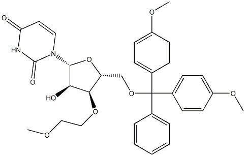 5'-O-(4,4'-Dimethoxytrityl)-3'-O-(2-methoxyethyl) uridine Struktur