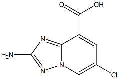 2-Amino-6-chloro-[1,2,4]triazolo[1,5-a]pyridine-8-carboxylic acid Struktur