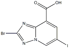 2-Bromo-6-iodo-[1,2,4]triazolo[1,5-a]pyridine-8-carboxylic acid Struktur